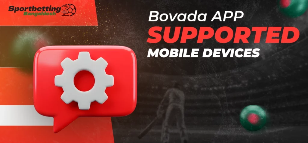 Supported smartphones and tablets compatible with the Bovada application